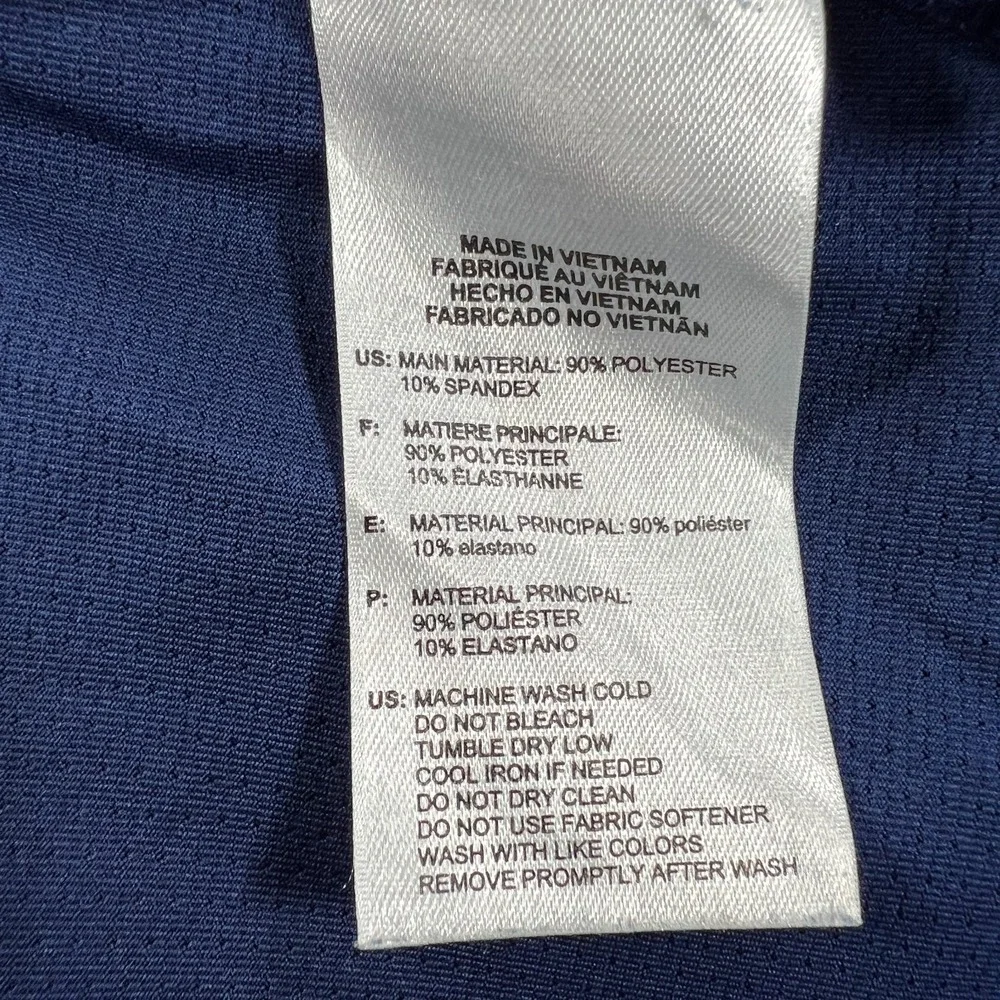 Adidas Polo Shirt Mens Large Blue Short Sleeve Performance Climacool‎ Golf